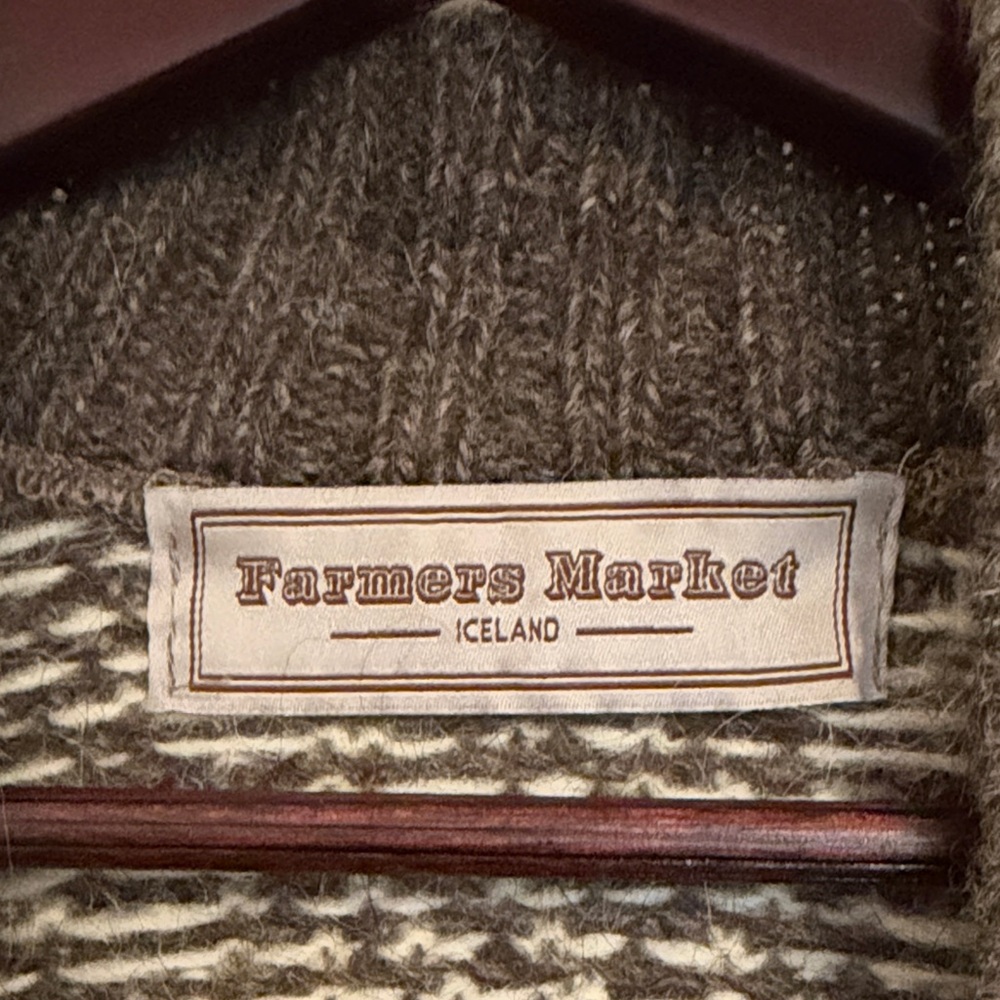 Farmers Market Iceland 100% Icelandic Wool Long Duster Cardigan - Picture 2 of 7